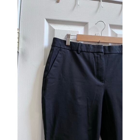 Theory Black Treeca 2 Double Stretch Cotton Blend Slim Pant Size 10 Office - Picture 5 of 15
